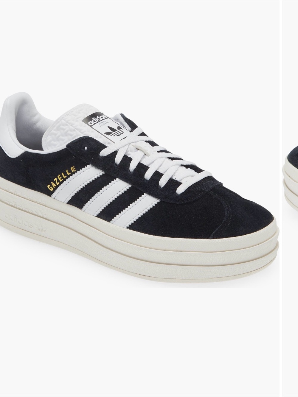 adidas Women Gazelle Bold Platform Sneaker in Black and White